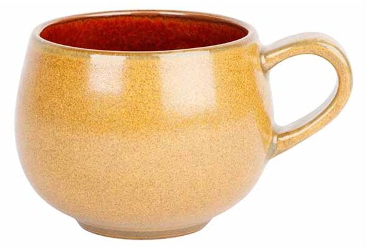 Elements Mustard Koffietas 19cl D7xh6,2cm Met Oor