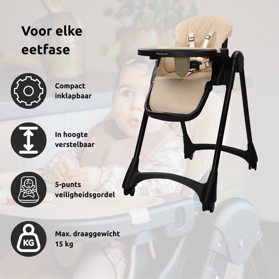 MamaLoes Scott Beige Kinderstoel van Merkloos — afbeelding 5