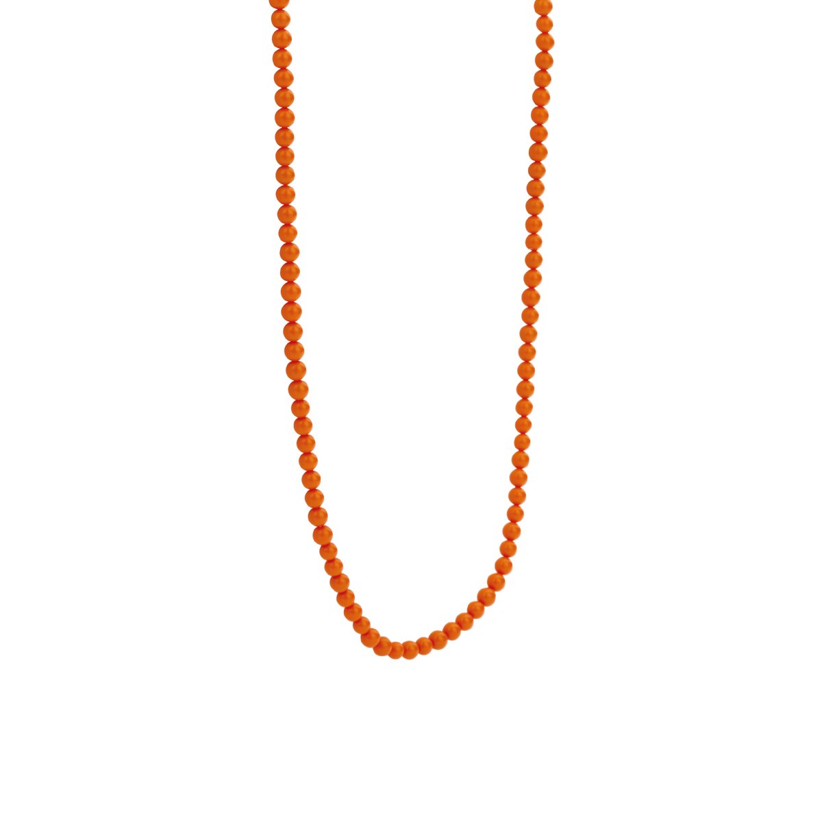 TI SENTO Dames Ketting - 925 zilver - Cognac - Maat 80 - 3962CO