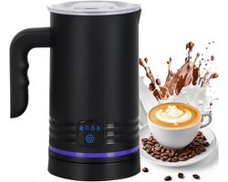 Elektrische Melkopschuimer - Melkopschuimer Automatisch - Koffie Bereiden - Vier in één Functie - 430 ml - Zwart