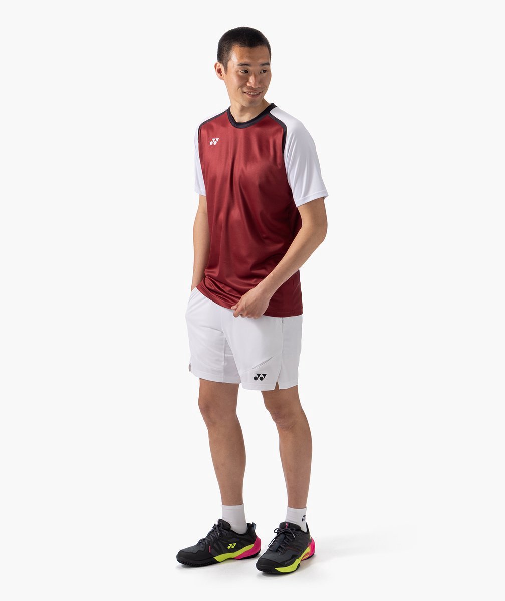 Yonex 16868EX badminton zwart tennis sportshirt - smoke red - maat S