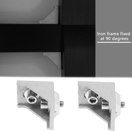 10 stuks 3030 hoekmontagebeugels aluminium hoekmontagebeugels met M6 schroeven T-schuifmoeren ringen accessoires voor meubels bouwindustrie zilver — afbeelding 2