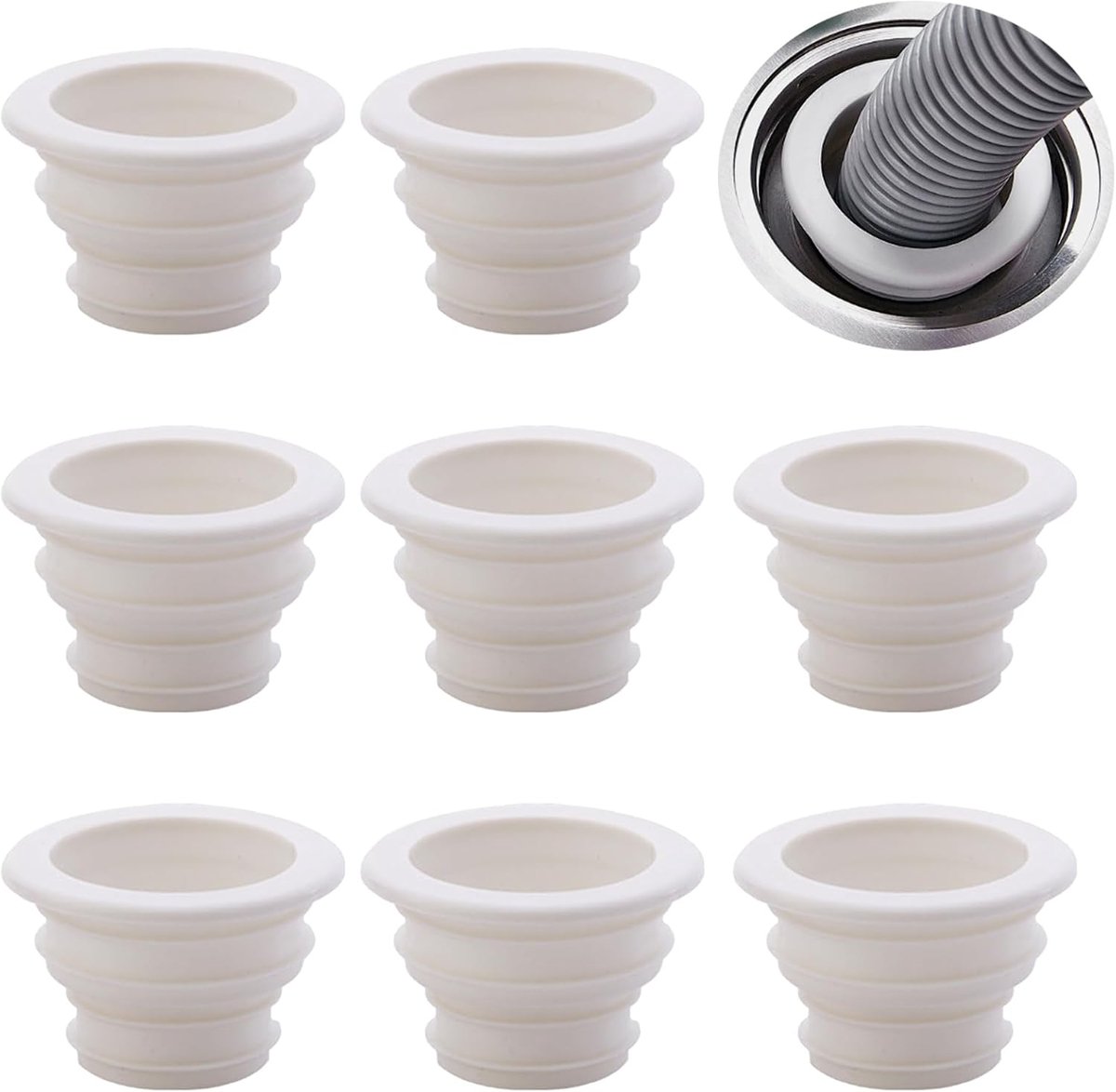 10 Stuks Afdichting Plug Riool Seal Ring, Siliconen Afvoer Pijp Slang, Deodorant Siliconen Plug, voor Keuken, Badkamer, Toilet Wasmachine
