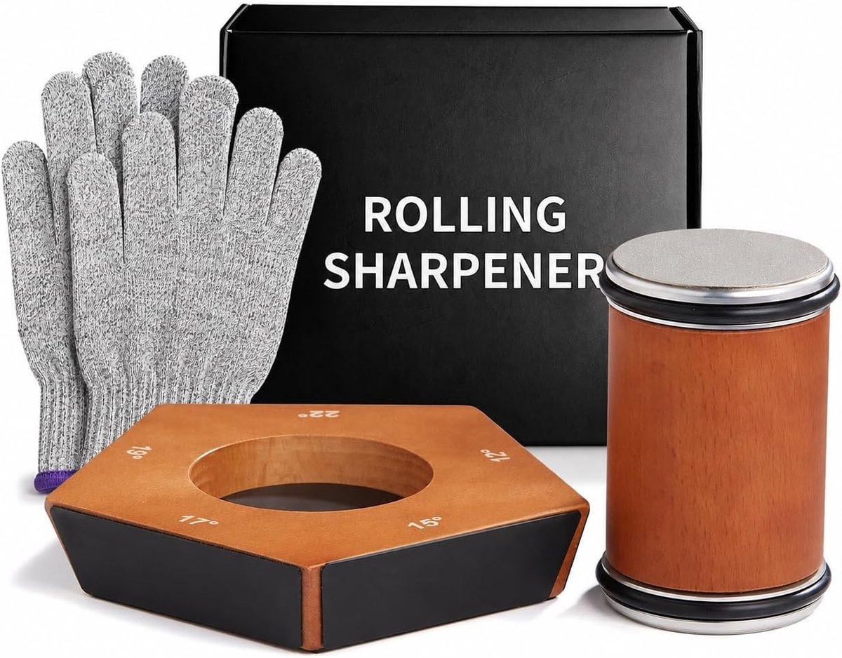 Messenslijper - Hout - Met Diamantschijf en Magneethoek 12°/15°/17°/19°/22° - Inclusief Snijbestendige Handschoen