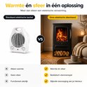Vergelijking: standaard elektrische kachel versus zwarte elektrische sfeerhaard.