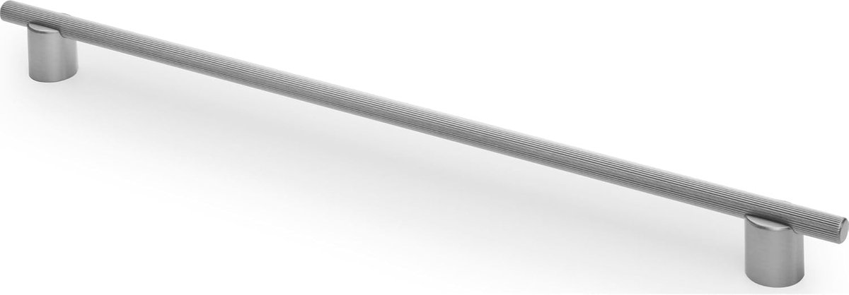 Meubelgreep LINEA - stanggreep van aluminium, 370 mm, handvat voor keuken, kast van geborsteld staal, afstand 320 mm, gekarteld, modern