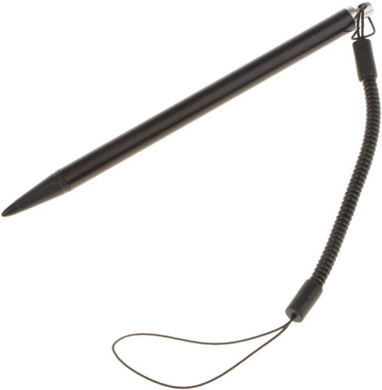 zalati Stylus Pen Touchscreen Pen Resistive ABS met veertouw voor mobiele/gameconsole POS, PDA, industriële pc, auto navigator - zwart — afbeelding 5