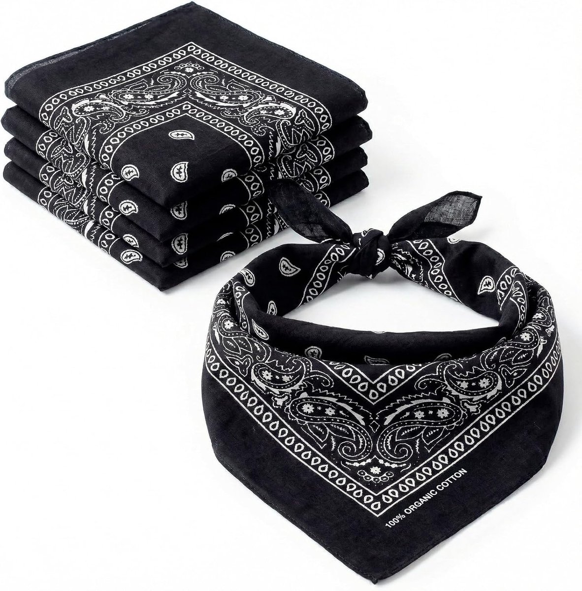 Bandana - 100% katoen en natuurlijke vezels - voor dames en heren - zacht, duurzaam en wasbaar in de machine