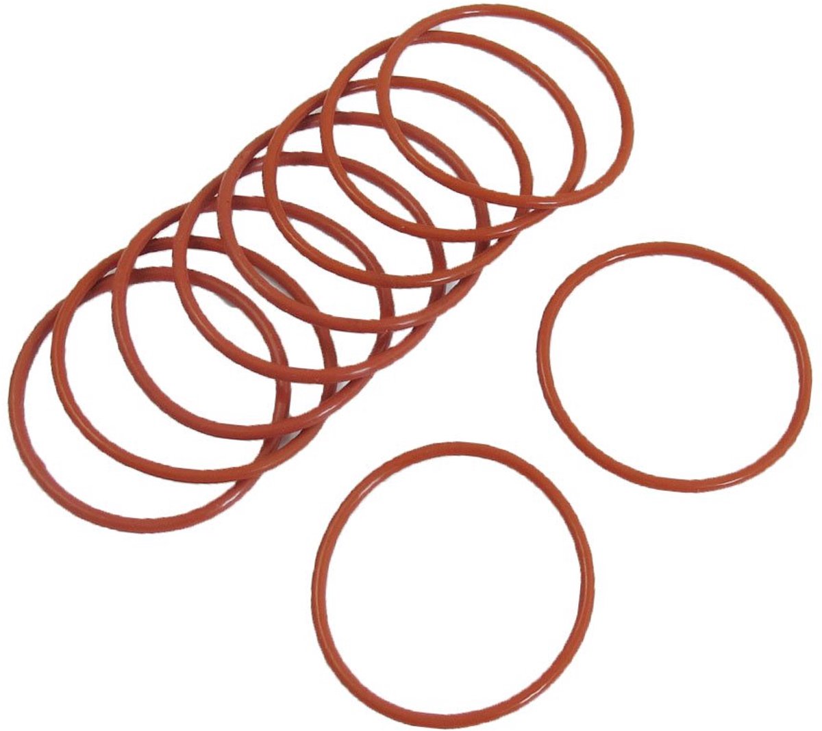 10 stuks 38mm x 2mm Rubber O-ring olieafdichting afdichtingsring pakkingen rood