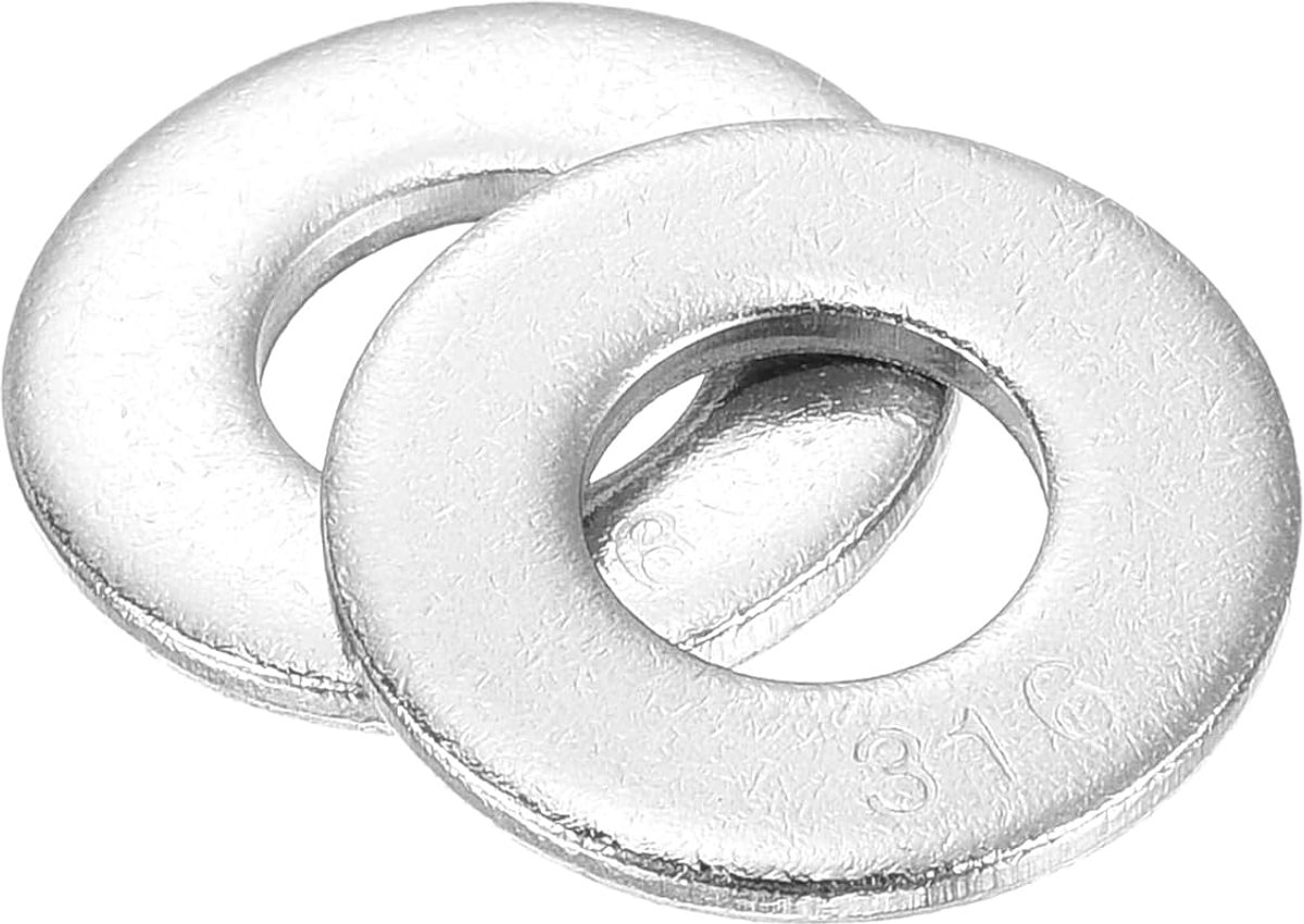 Platte sluitringen 1/4, roestvrij staal 316, 0,71 inch ID x 0,625 inch OD x 0,065 inch dikte voor schroeven, fabrieken, reparaties, keukens, winkels en buitenbouw, zilver
