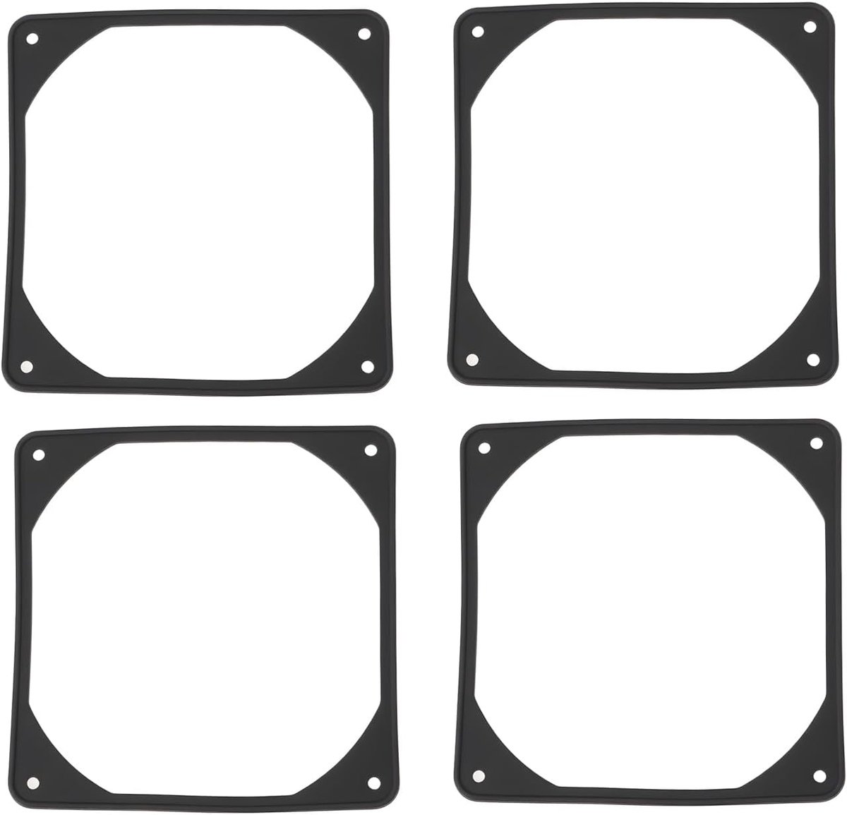 4 Stks Vibratie Rubber Pakking 120x120x2mm voor PC Computer Zwart