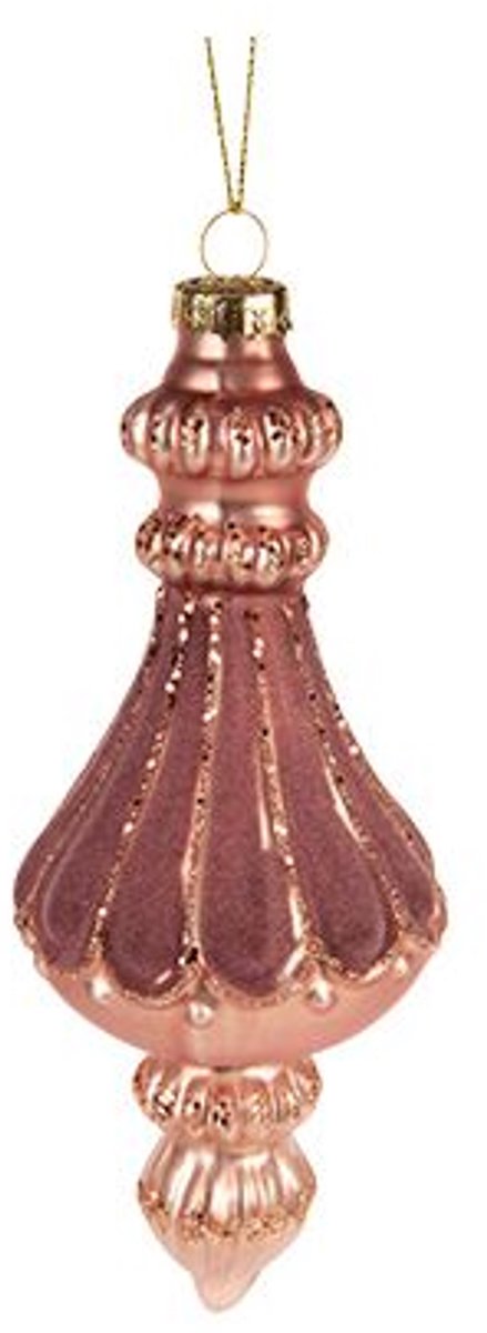 Hanger Toll Roze 6x6xh15,5cm Glas