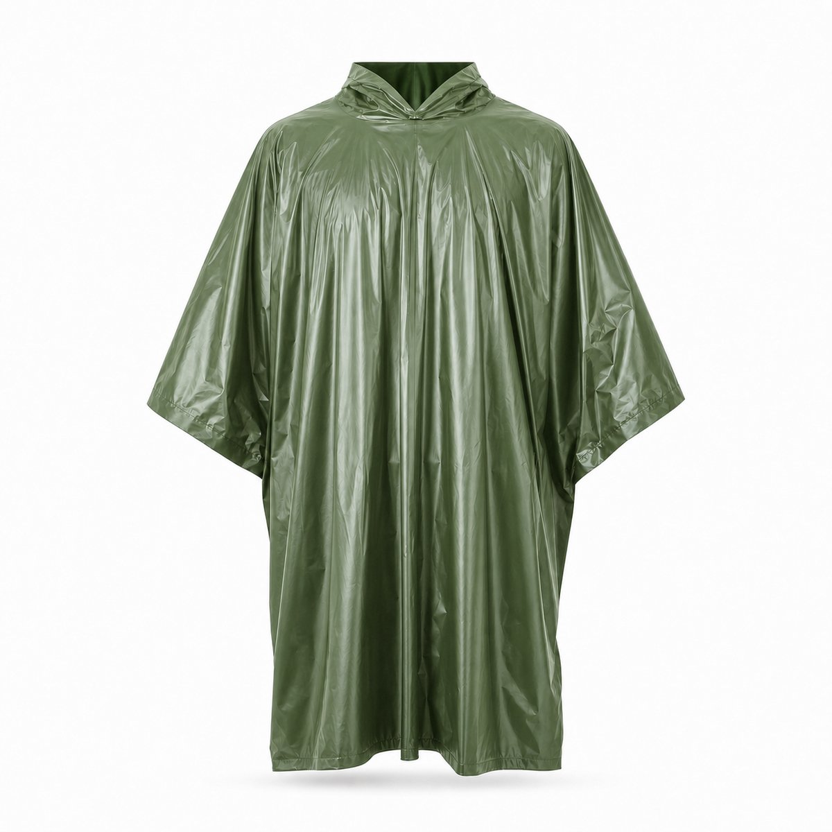 Herbruikbare Regenponcho met Capuchon - Lichtgewicht PVC - Unisex - Groen
