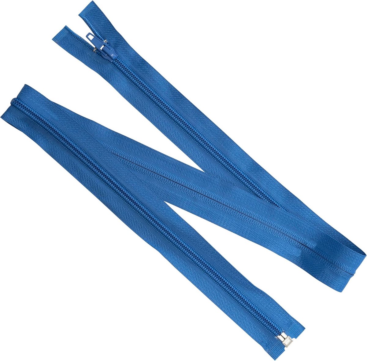 - Set van 8 spiraalritsen N°5 80 cm deelbaar met schuiver - van metaal nylon polyester - naaien DIY creaties textiel kleding - Saffierblauwe Kleur