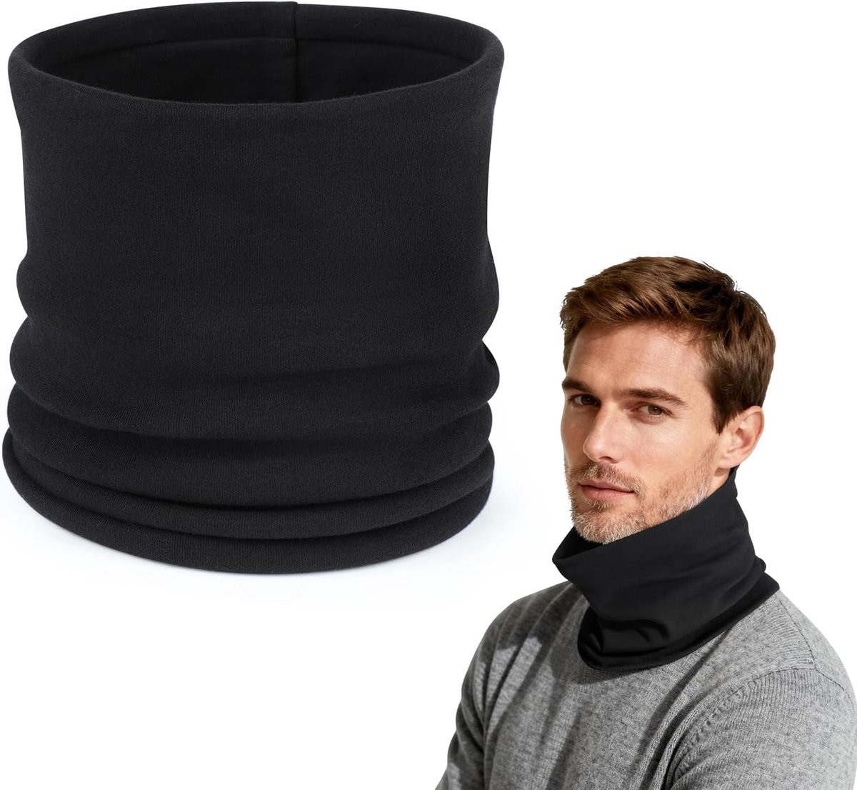 Colsjaal voor dames en heren, zachte halswarmer, halsdoek, winddicht, multifunctionele doek voor outdoor, motorfiets, fiets, indoor-activiteiten