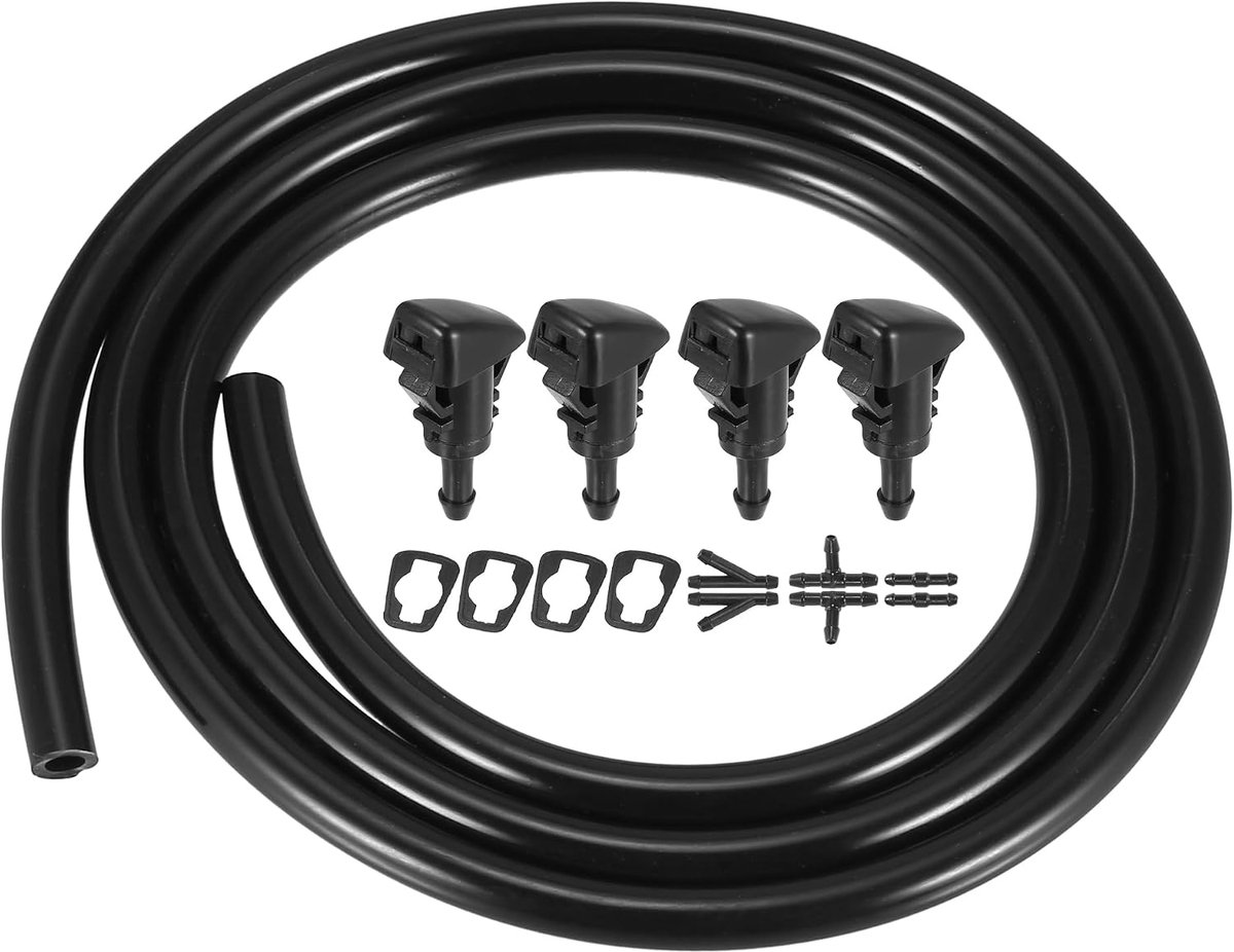 AUTOHAUX 5113049AA Voorruitsproeier, sproeikop, ruitensproeier, slang, wisserwaterslang, reparatieset met één gat, 4 stuks