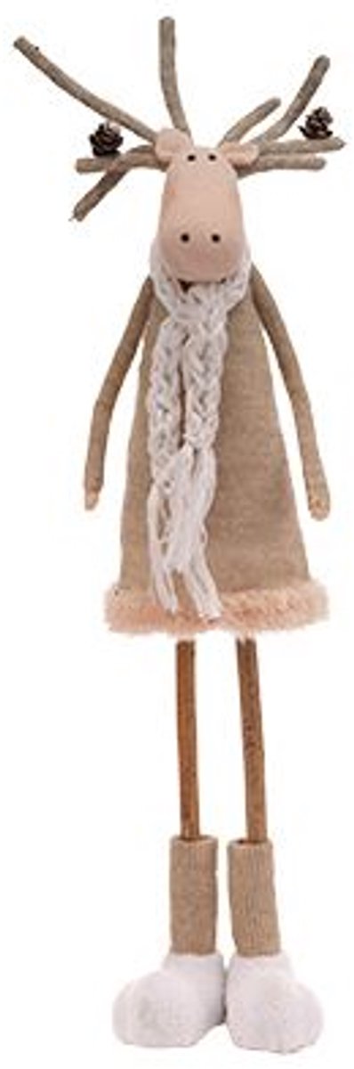 Hert Tricot Scarf Bruin 12x12xh43cm Lang Werpig Foam