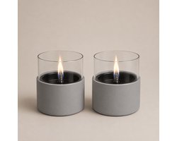 Tenderflame Breeze 10 Tafelhaard 2-Pack - Zwart - Tenderfuel - Bio-Ethanol Alternatief - Rookvrij, veilig, schoon en geurarm