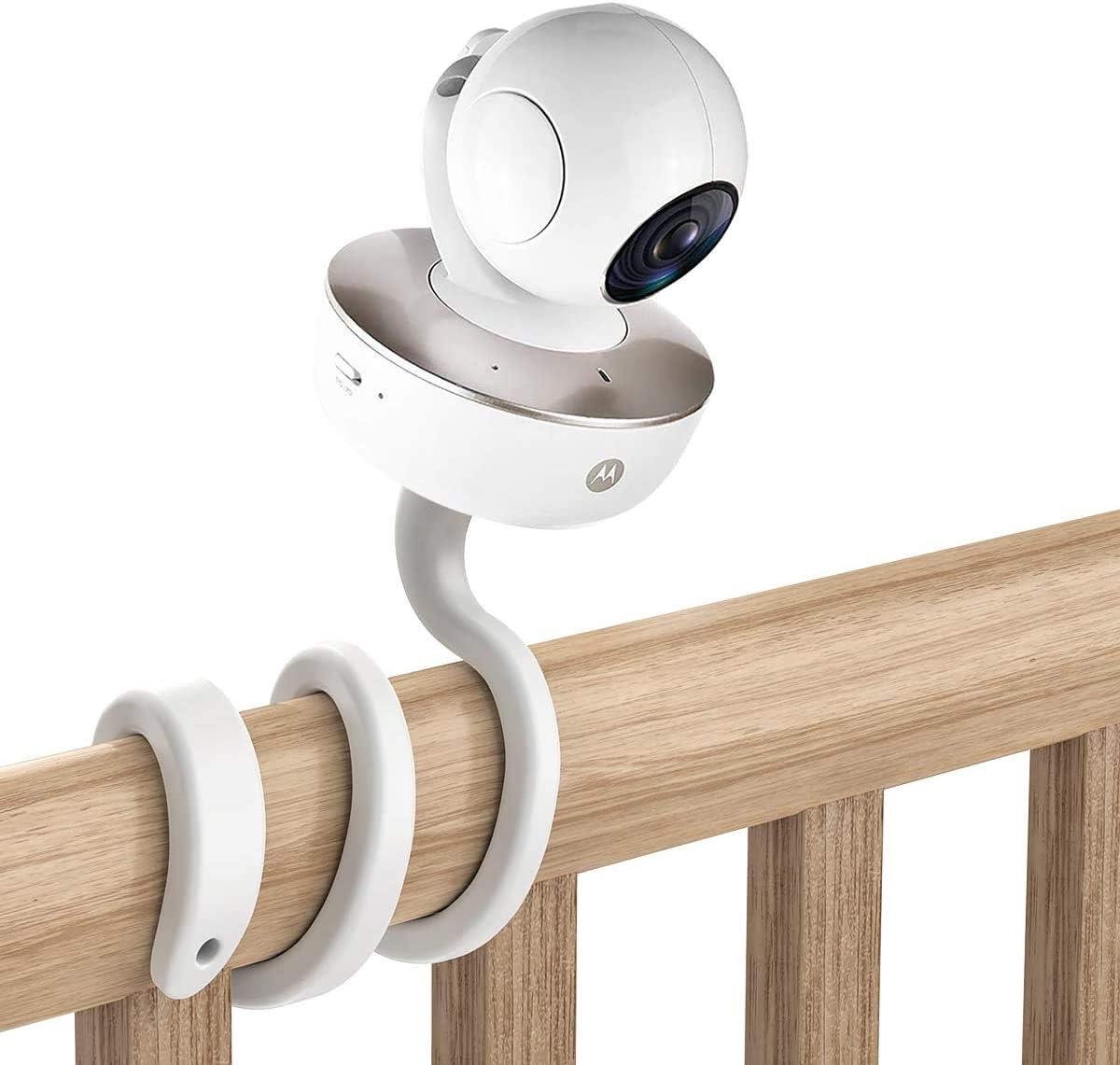 Universele Babyfoonhouder - Flexibele Camerabevestiging - Babykamer Bewaken - Gereedschapsvrije Montage - 1/4 inch Schroefdraad - Wit