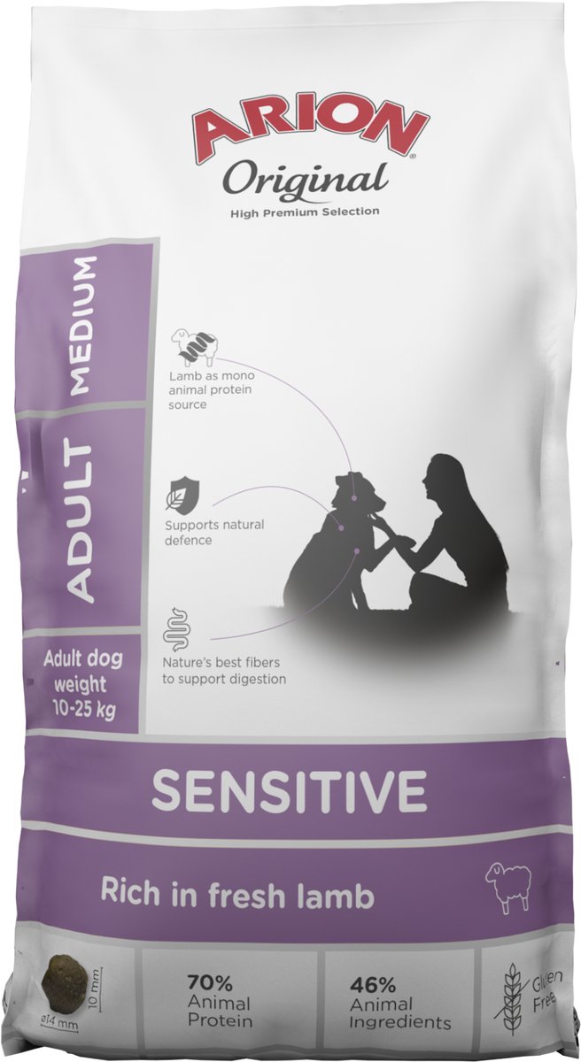 Arion Arion hondenvoer Original Maintenance Adult Sensitive Medium 12 kg - Hond