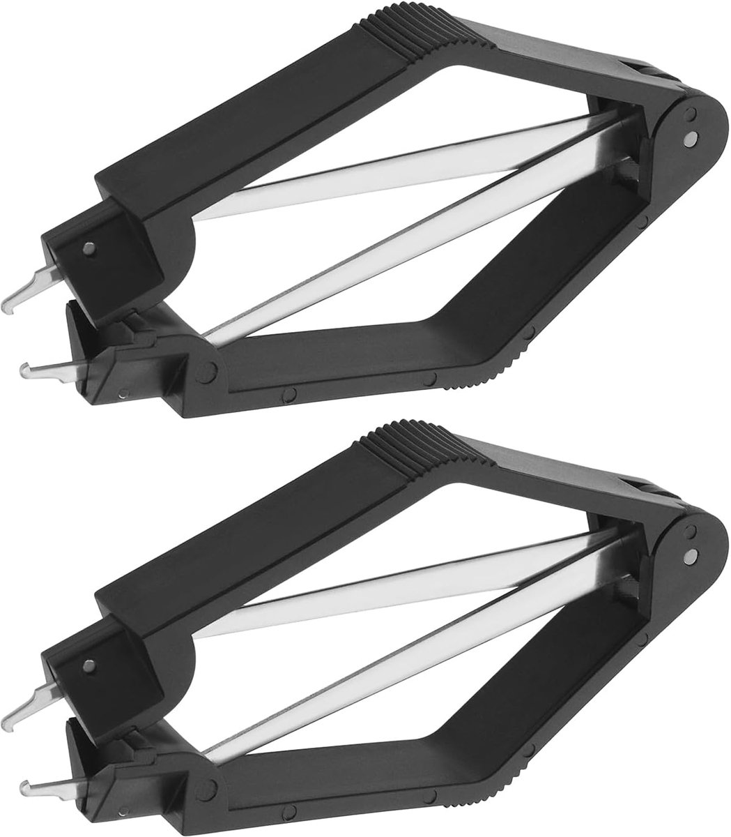 Idea 2 stuks roestvrijstalen IC-extractor IC-chipgrijper Chip-extractiegereedschap PLCC-extractor Verwijdertang Gereedschap Chipveerondersteunde U-vormige chipgrijper