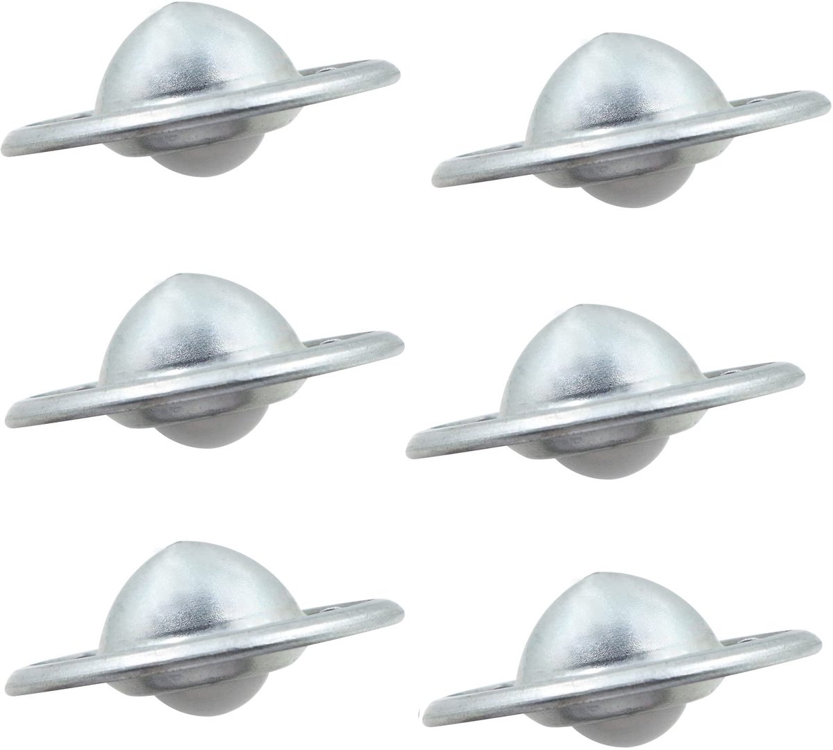 meubelrollen, kogellagers, nylon lagers, zware belasting, voor meubels, bagage, slee, voedingssystemen, gatafstand 31 mm, 6 stuks