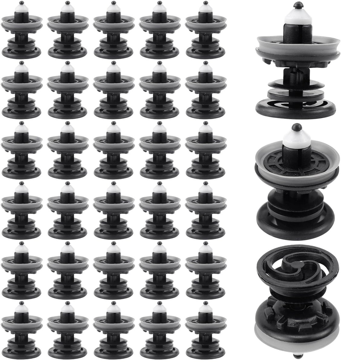 30 stuks deurklemmen 7L6868243 kunststof klinknagels, autodeurbekleding, bevestigingsclips voor binnenbekleding, autosluiting, compatibel met VW Golf 5 6 7 T4 T5 Passat Polo Skoda Caddy Audi