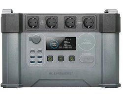 ALLPOWERS S2000 PRO Draagbaar Stroomstation – 1452Wh, 2400W zonnegenerator (piek 4000W), 1,5 uur snelladen via stopcontact, LiFePO4-accu, 20ms UPS-overbrugging, 100W USB-C. Geschikt als thuisback-up, voor op de camper