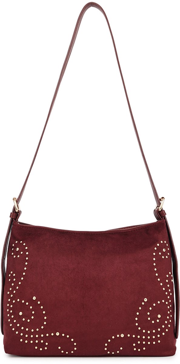 Giuliano kunstlederen suede schoudertas Gwenn - Dames - Bordeaux