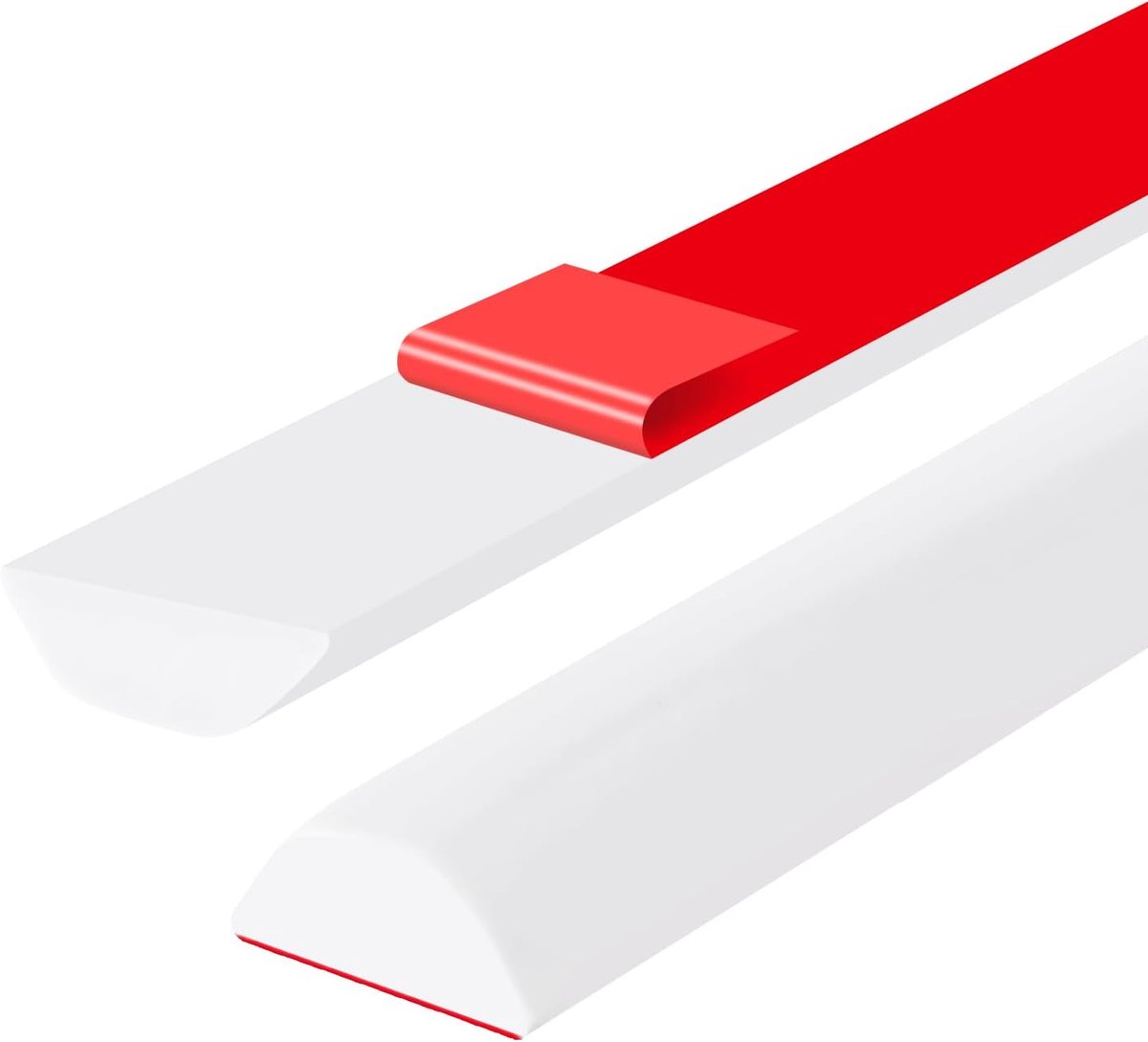 200 cm natte kamer vloerbarrière, siliconen douchedeurafdichting, douchescherm afdichtingsstrip, douche spatbescherming voor keukens en badkamers (wit)