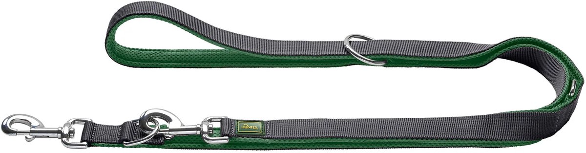 Hondenriem Hunter Maldon Donkergroen 200 cm x 2 cm Verstelbaar