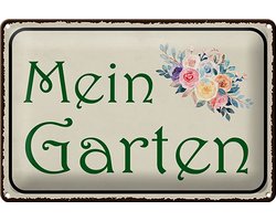 Blechschild Spruch 30x20cm mein Garten