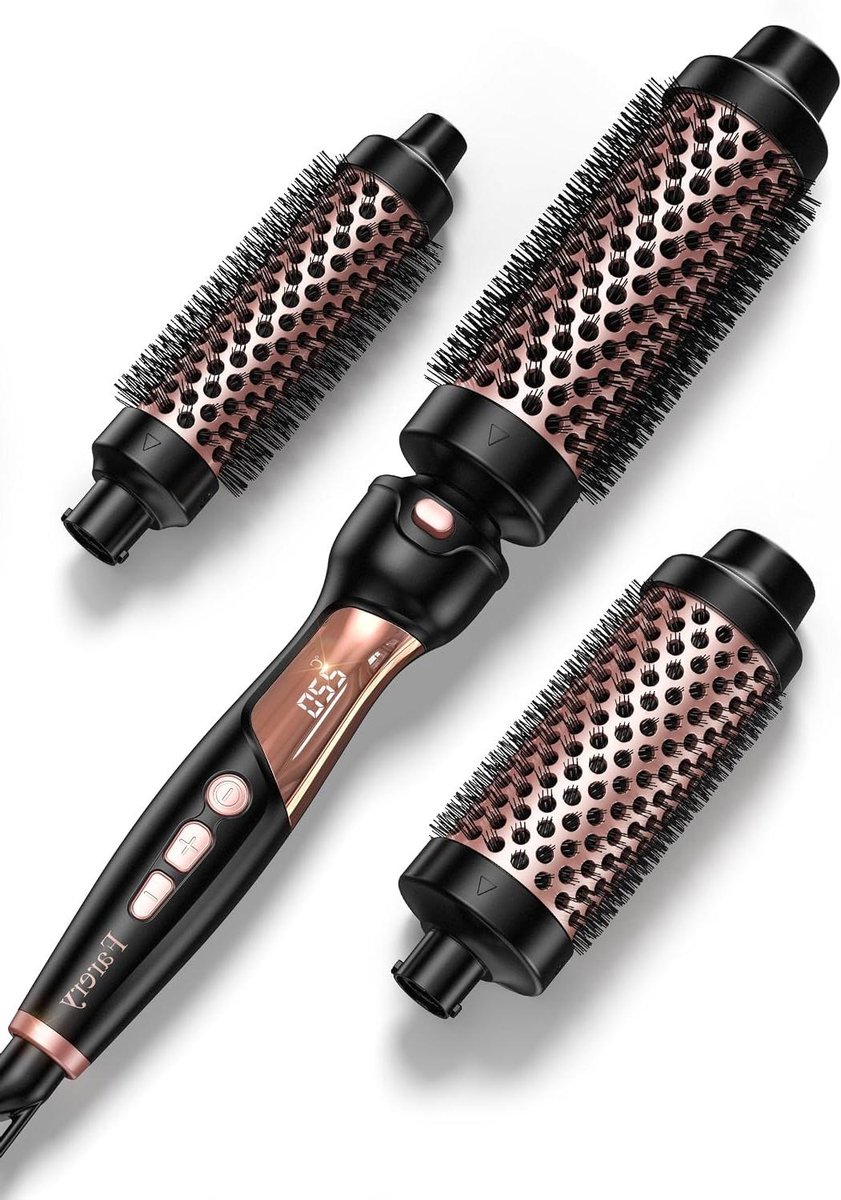 Thermische Krulborstel - Hete Borstel Stylingtool - Haar Stylen - 9 Temperatuurstanden - 32 38 45 mm - Zwart