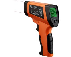 SnelShoppen - INKBIRD BBQGO Infrarood Thermometer - Laser Thermometer voor Pizza Steen en BBQ - Temperatuurmeter met Alarm - Meetbereik -50°C tot 750°