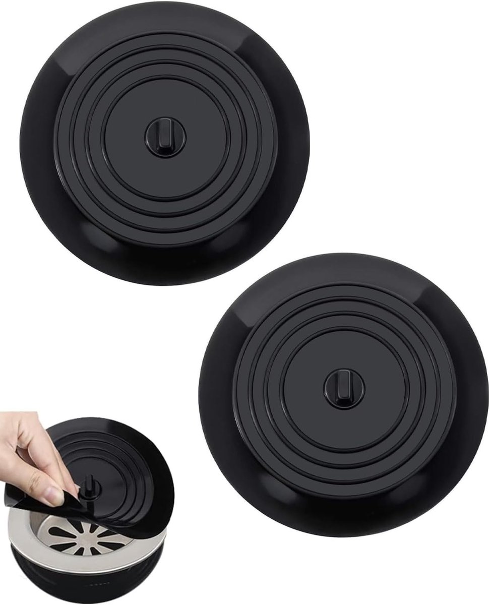 2 stuks, universele vloerafvoerstop, voorkomt verstopping en geurbescherming, gereedschapsvrije montage voor keuken, badkamer, douche, gootsteen