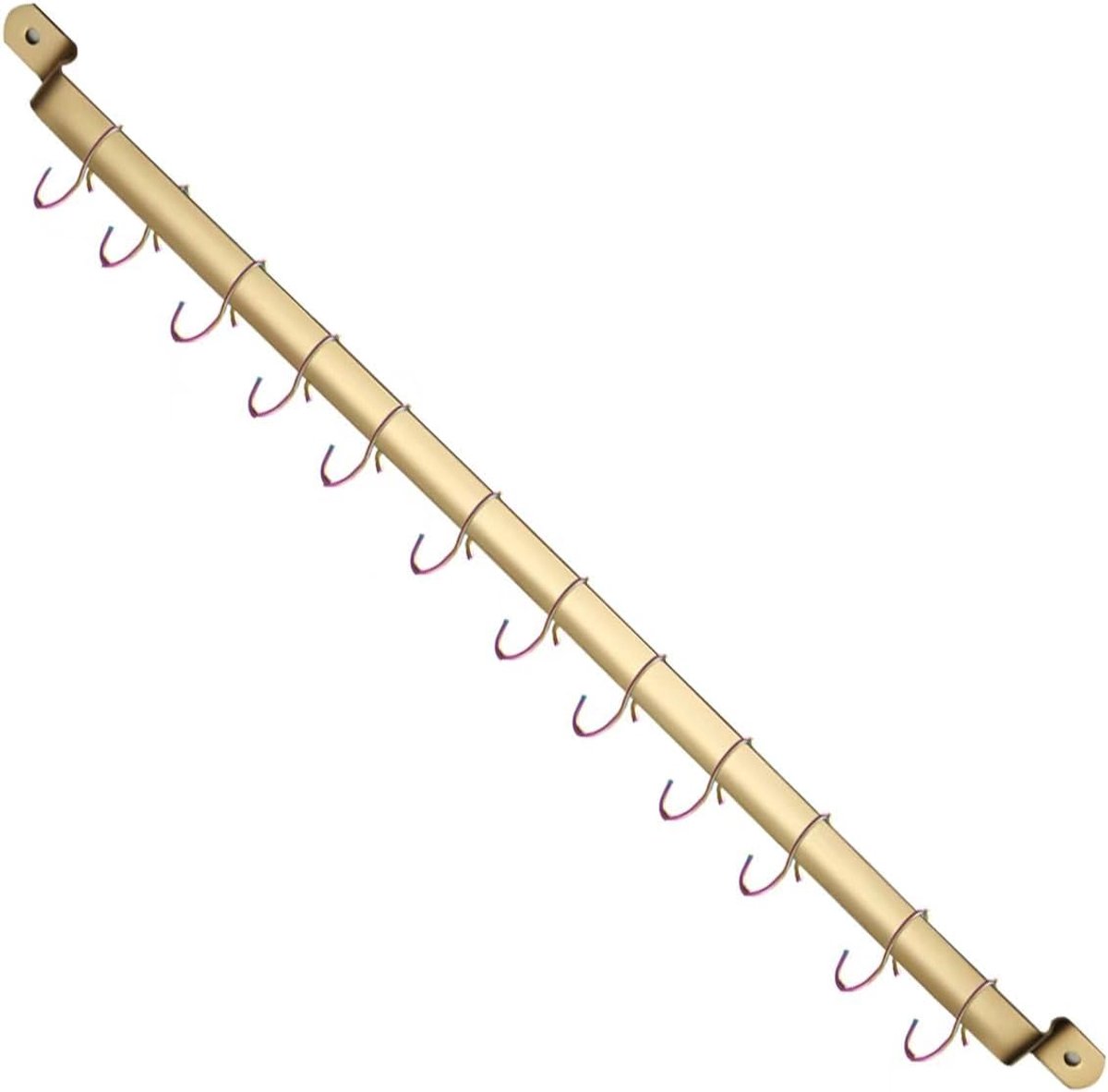 Keukengerei Rek - Gouden titanium beplating - Wandmontage - Perfect voor het ophangen van messen - ShopVlot