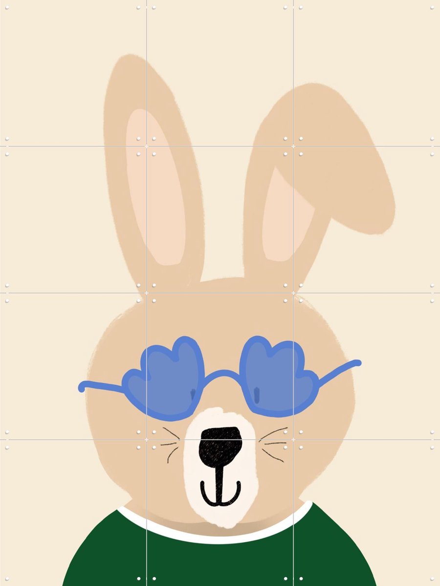 IXXI Peppe, Stadse Spruiten | door Miek illustreert - 60 x 80 cm - Gratis ophangtool - Grote wanddecoratie en posters - Illustraties, Speels