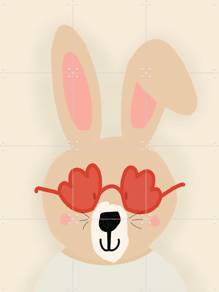 IXXI Pippa, Stadse Spruiten | door Miek illustreert - 60 x 80 cm - Gratis ophangtool - Grote wanddecoratie en posters - Illustraties, Speels