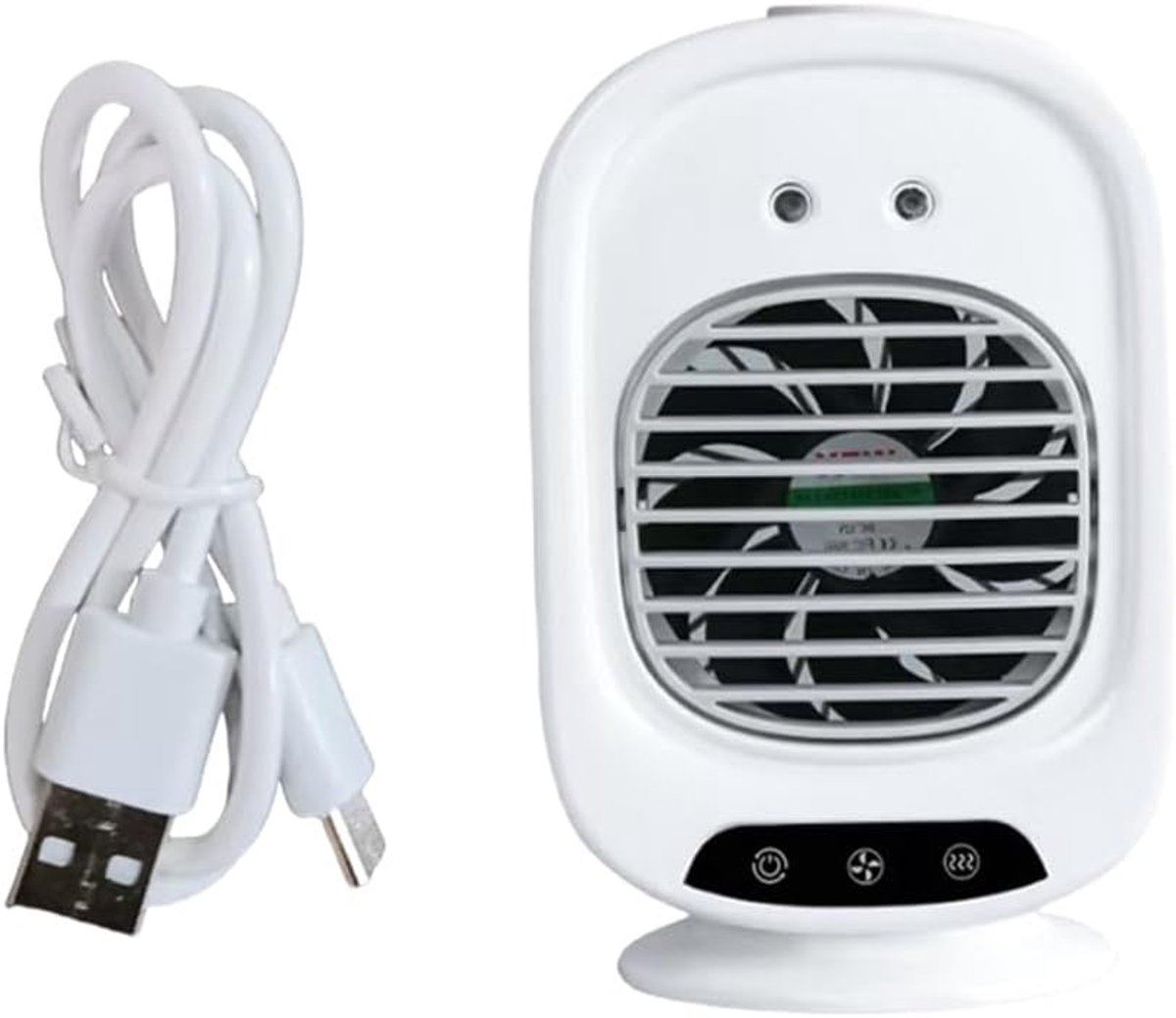 Draagbare mini-airconditioner - Spraytype - Miniformaat - Geluidsarm - Voor slaapkamer/kantoor/camping - Wit