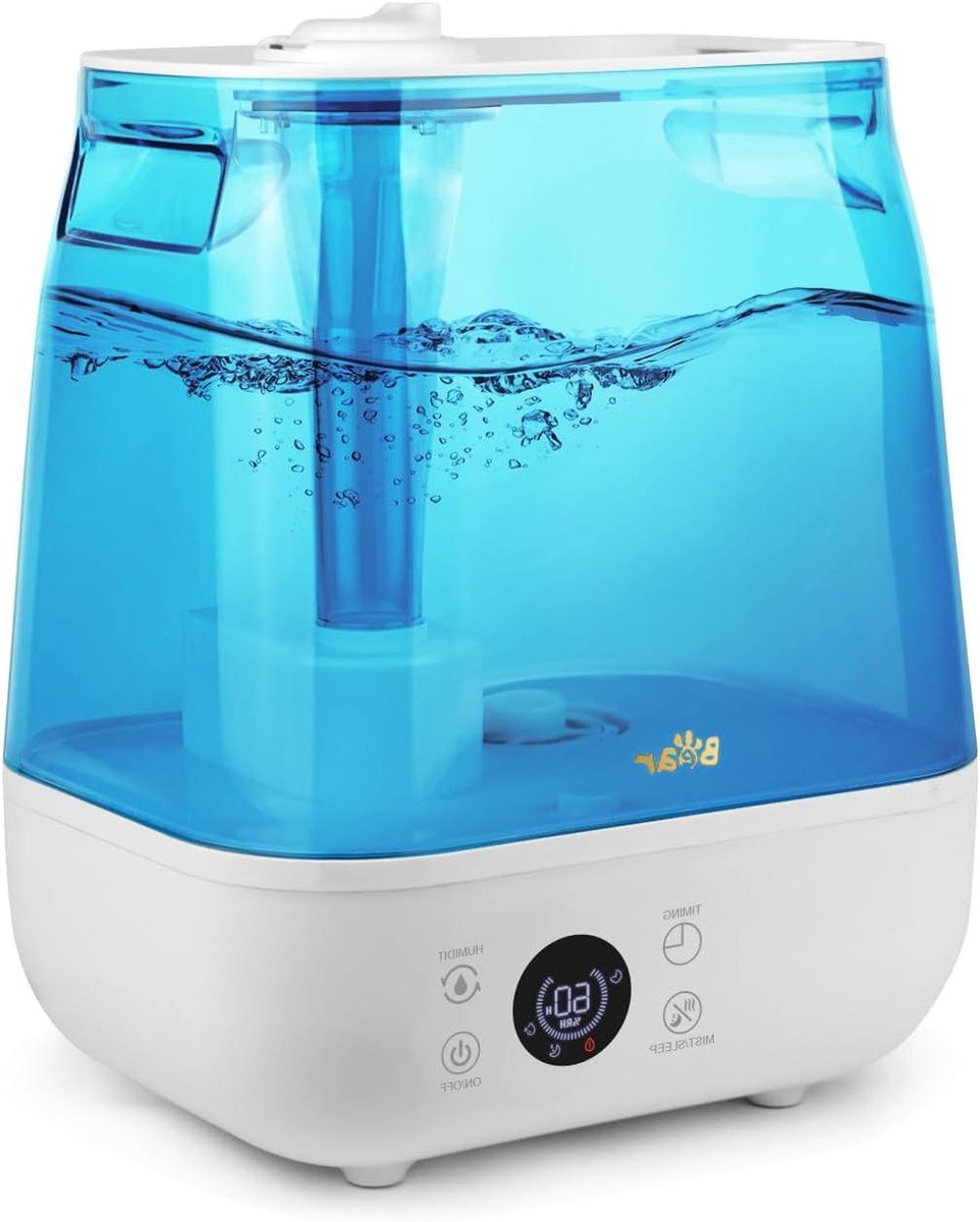 Luchtbevochtiger - Vernevelaar - Droge Lucht Bestrijden - Dubbele Sproeikop - 6 Liter - Blauw