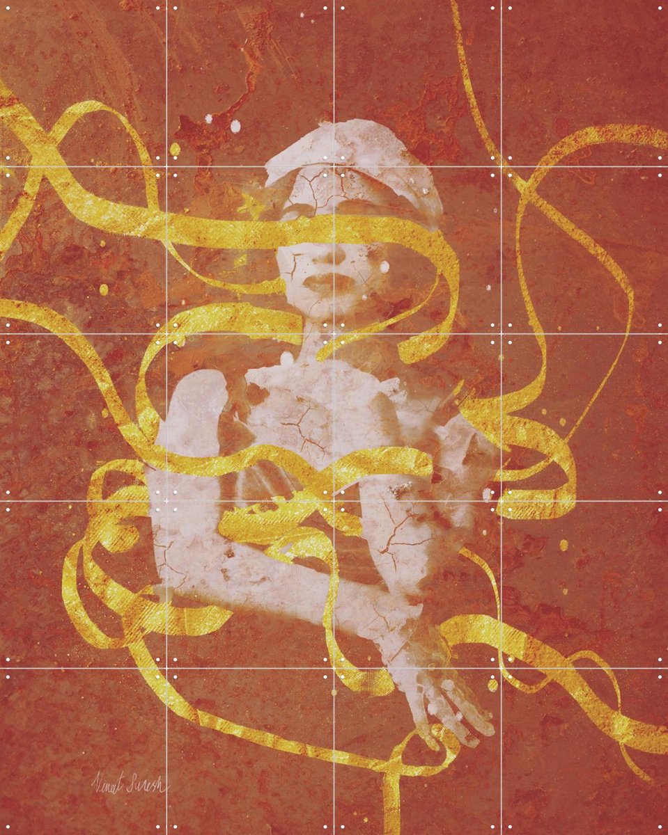 IXXI Veins Of Memory, Vineet Suresh - 80 x 100 cm - Gratis ophangtool - Grote wanddecoratie en posters - Geometrische Kunst, Abstract, Surrealisme