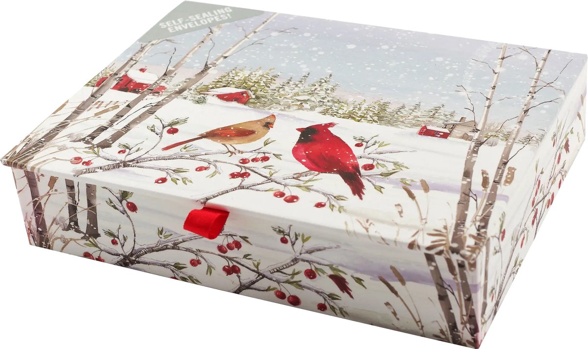 Cardinals in Winter Holiday Cards