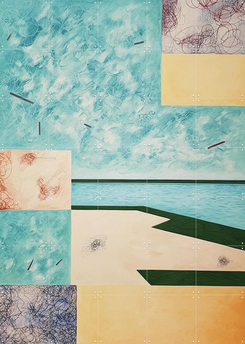 IXXI Surreal Pools - Empty Depths, Artclaud - 100 x 140 cm - Gratis ophangtool - Grote wanddecoratie en posters - Modern, Abstract, Studeerkamer