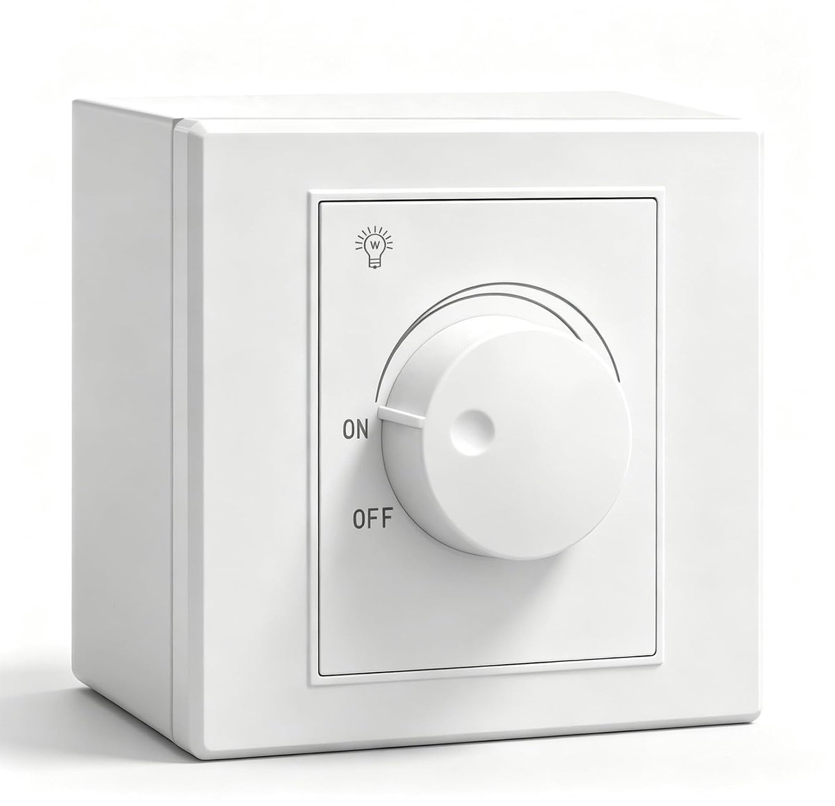 Led-dimmer schakelaar, 230 V, draaidimmer, zonder neutrale geleider | Dimmer voor ledlampen, traploos dimmen, draaiknop, dimschakelaar, inbouw, 86 mm, voor dimbare ledlampen