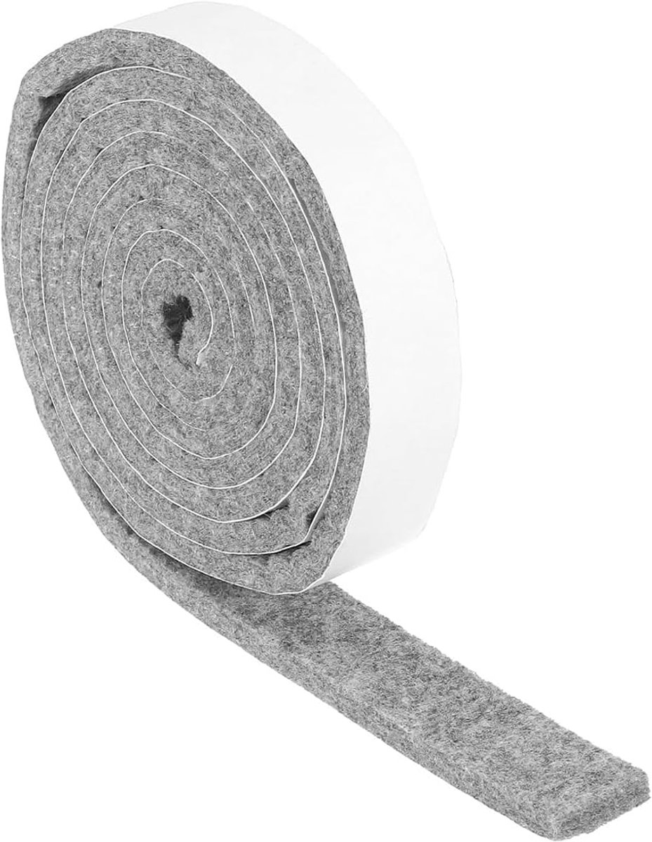 1 stuk viltstrip, zelfklevend, 6 m x 2 cm, zuurstofbestendig, viltband, snijdbaar, condensaatabsorber voor ramen