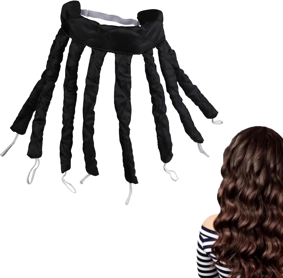 Krulspelden 's nachts krullen zonder hitte, octopus hair curler, zijdezachte hoofdband, haarvrije haarkrulspelden voor lang en middelgroot haar