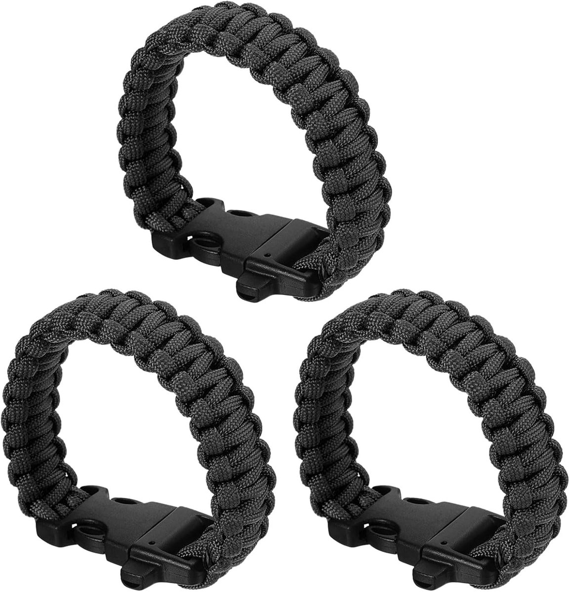 Survival Paracord armbanden, gevlochten armband met kunststof gesp, feestgunsten, campinggeschenken, outdoor wraps voor mannen
