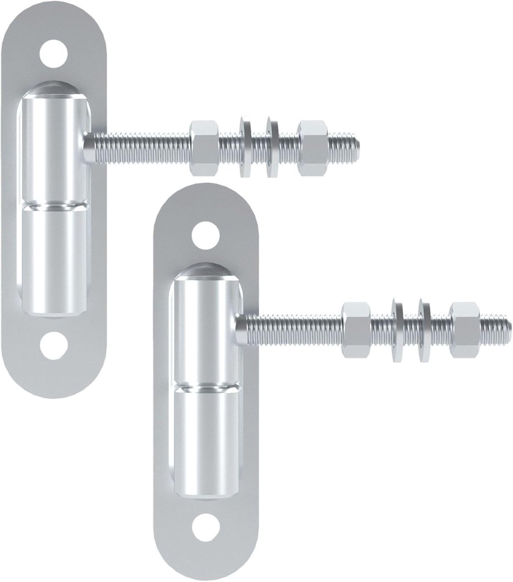 Scharnieren Ø 24 mm M12 x 96 mm draagvermogen 150 kg/stuk met opschroefplaat verzinkt staal Poortscharnieren Poortscharnieren Bovenhoofdscharnieren