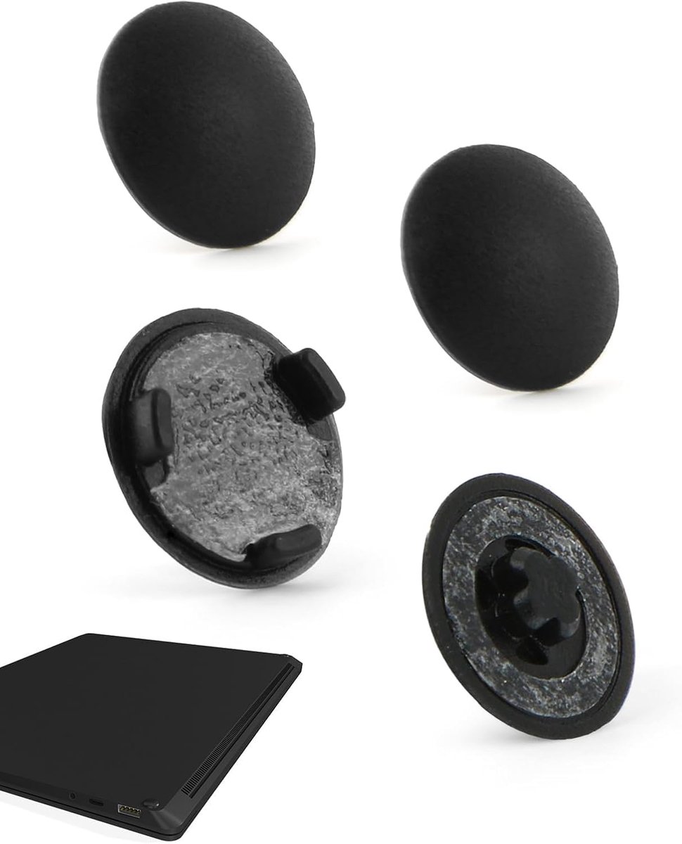 4 stuks vervangende rubberen voetjes voor Microsoft Surface Laptop 3/4/5, 8,5 mm antislip rubberen voetjes voor Surface Laptop 5, 4 en 3 (zwart)