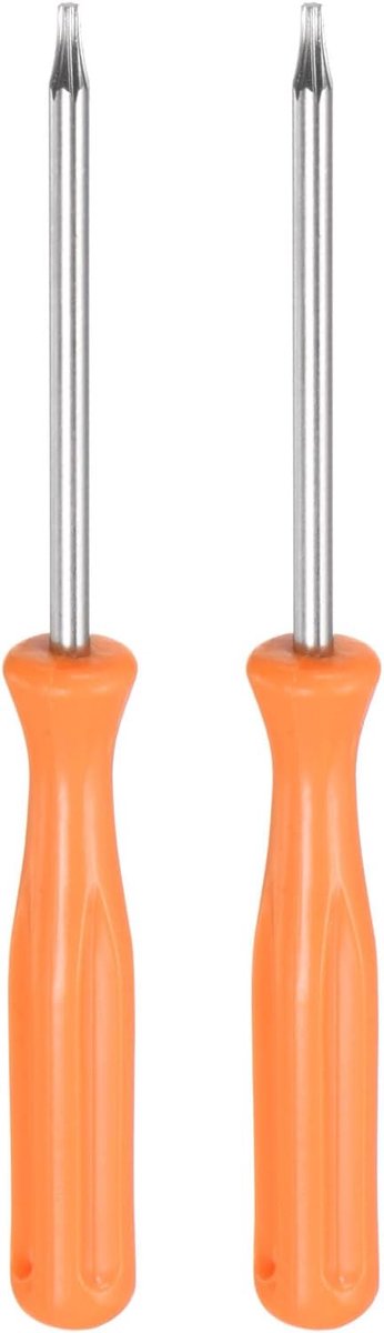 Torx-schroevendraaiers, T6, 10,2 cm, koolstofstaal, niet-magnetische veiligheid, sterschroevendraaier, precisiekop, 6 bits, antislip handgreep voor de reparatie van huishoudelijke apparaten,